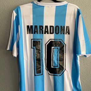 Maradona vintage Argentina jersey soccer World Cup